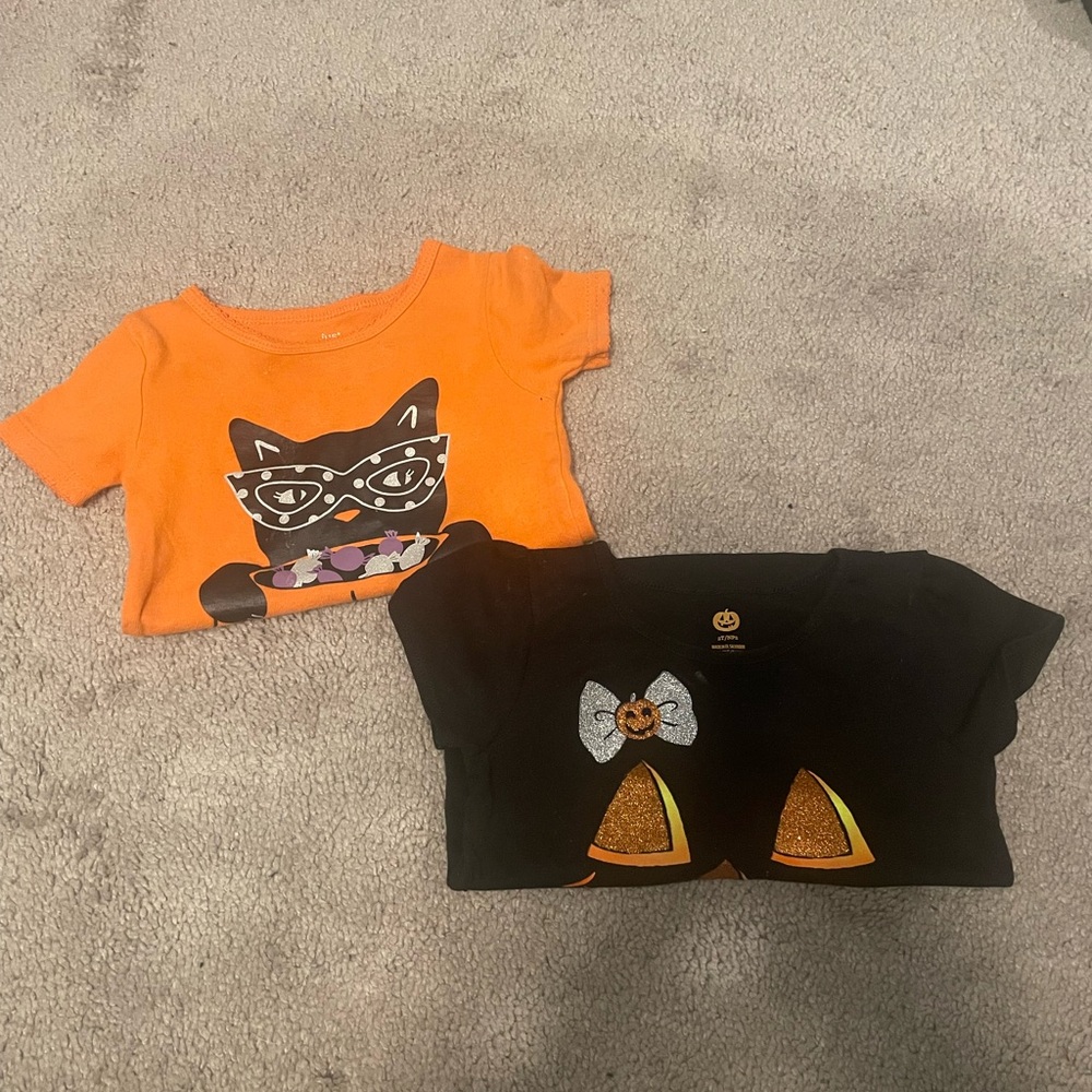 Halloween Cat and Pumpkin Graphic T-Shirts
